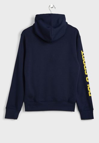 Sudadera con capucha y logo Ralph Lauren para hombre en azul marino
