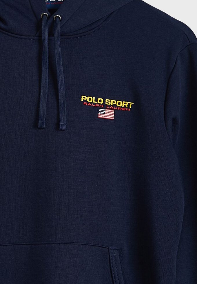 Sudadera con capucha y logo Ralph Lauren para hombre en azul marino Sudadera con capucha y logo Ralph Lauren para hombre en azul marino
