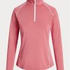 Sudadera con cremallera de un cuarto de Ralph Lauren para mujer en color rosa