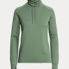 Sudadera con cuello alto Ralph Lauren para mujer, color verde