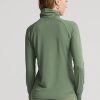 Sudadera con cuello alto Ralph Lauren para mujer, color verde