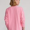Sudadera con cuello en V de Ralph Lauren para mujer en color rosa