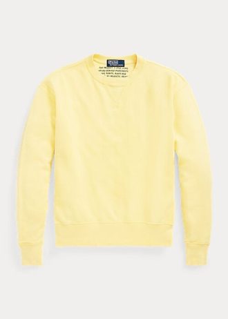 Sudadera con cuello redondo de algodón orgánico Ralph Lauren para mujer en amarillo