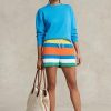 Sudadera con cuello redondo de polar Ralph Lauren azul para mujer Sudadera con cuello redondo de polar Ralph Lauren azul para mujer