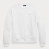 Sudadera con cuello redondo de polar Ralph Lauren blanca para mujer Sudadera con cuello redondo de polar Ralph Lauren blanca para mujer