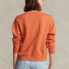 Sudadera con cuello redondo de polar Ralph Lauren naranja para mujer Sudadera con cuello redondo de polar Ralph Lauren naranja para mujer