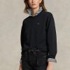 Sudadera con cuello redondo de polar Ralph Lauren negra para mujer Sudadera con cuello redondo de polar Ralph Lauren negra para mujer