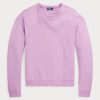 Sudadera con cuello redondo de polar Ralph Lauren para mujer, color morado Sudadera con cuello redondo de polar Ralph Lauren para mujer, color morado