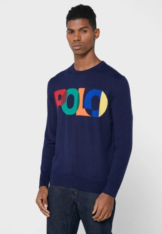 Sudadera con el logotipo de Ralph Lauren para hombre en azul marino