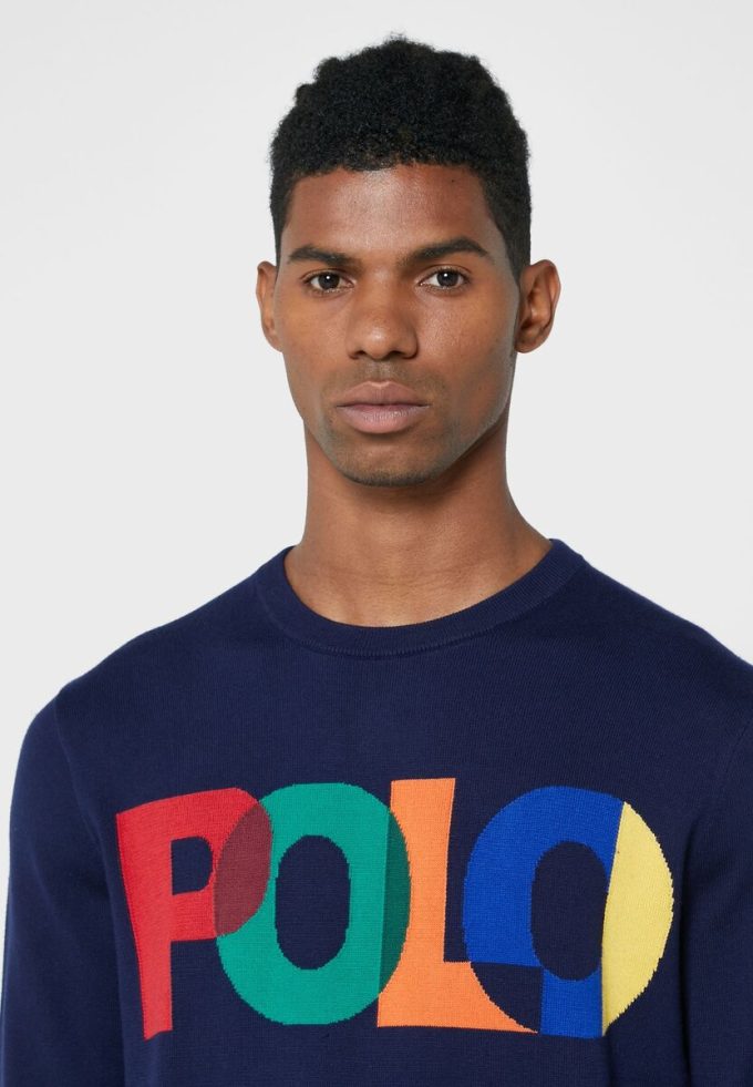 Sudadera con el logotipo de Ralph Lauren para hombre en azul marino Sudadera con el logotipo de Ralph Lauren para hombre en azul marino