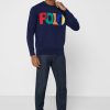 Sudadera con el logotipo de Ralph Lauren para hombre en azul marino Sudadera con el logotipo de Ralph Lauren para hombre en azul marino