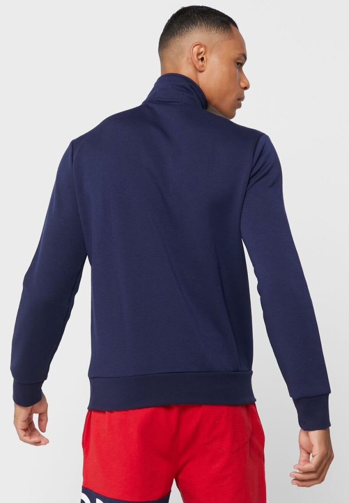 Sudadera con media cremallera y logotipo de Ralph Lauren para hombre en azul marino Sudadera con media cremallera y logotipo de Ralph Lauren para hombre en azul marino