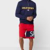 Sudadera con media cremallera y logotipo de Ralph Lauren para hombre en azul marino Sudadera con media cremallera y logotipo de Ralph Lauren para hombre en azul marino
