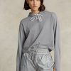 Sudadera corta de algodón Ralph Lauren para mujer en gris Sudadera corta de algodón Ralph Lauren para mujer en gris