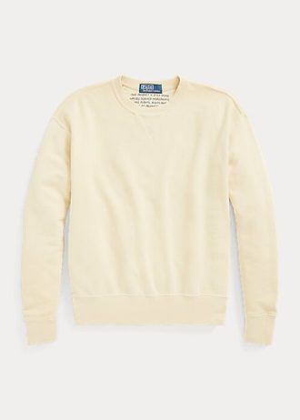 Sudadera de cuello redondo de algodón orgánico Ralph Lauren para mujer en amarillo claro Sudadera de cuello redondo de algodón orgánico Ralph Lauren para mujer en amarillo claro