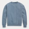 Sudadera de cuello redondo de algodón orgánico Ralph Lauren para mujer en azul Sudadera de cuello redondo de algodón orgánico Ralph Lauren para mujer en azul
