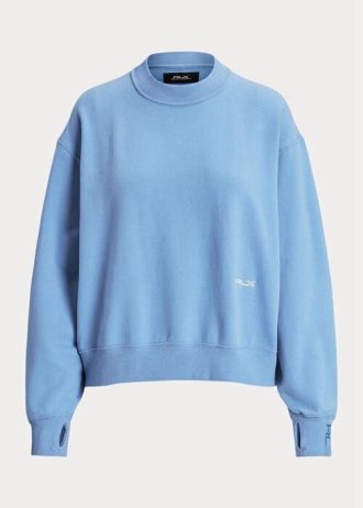 Sudadera de cuello redondo de polar Ralph Lauren azul para mujer Sudadera de cuello redondo de polar Ralph Lauren azul para mujer