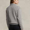Sudadera de cuello redondo de polar Ralph Lauren Polo Bear en gris oscuro para mujer Sudadera de cuello redondo de polar Ralph Lauren Polo Bear en gris oscuro para mujer
