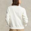 Sudadera de cuello redondo de polar Ralph Lauren Polo Bear para mujer en color crema Sudadera de cuello redondo de polar Ralph Lauren Polo Bear para mujer en color crema