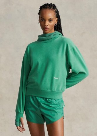 Sudadera de cuello redondo de polar Ralph Lauren verde para mujer Sudadera de cuello redondo de polar Ralph Lauren verde para mujer