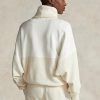 Sudadera de polar con cuello alzado y paneles Ralph Lauren en beige para mujer Sudadera de polar con cuello alzado y paneles Ralph Lauren en beige para mujer