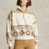 Sudadera de polar Ralph Lauren con motivo Fair Isle en tonos beige para mujer Sudadera de polar Ralph Lauren con motivo Fair Isle en tonos beige para mujer