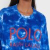 Sudadera de punto con cuello redondo de Ralph Lauren para mujer en azul Sudadera de punto con cuello redondo de Ralph Lauren para mujer en azul