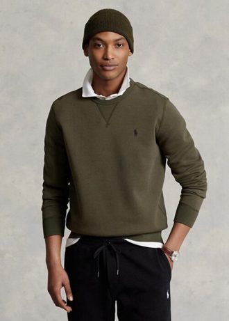 Sudadera de punto doble jaspeada Ralph Lauren para hombre en color oliva