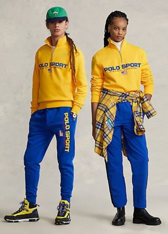 Sudadera deportiva de polar Ralph Lauren Polo amarilla para mujer
