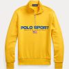 Sudadera deportiva de polar Ralph Lauren Polo amarilla para mujer Sudadera deportiva de polar Ralph Lauren Polo amarilla para mujer