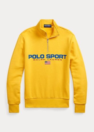 Sudadera deportiva de polar Ralph Lauren Polo amarilla para mujer