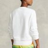 Sudadera deportiva de polar Ralph Lauren Polo blanca para hombre Sudadera deportiva de polar Ralph Lauren Polo blanca para hombre