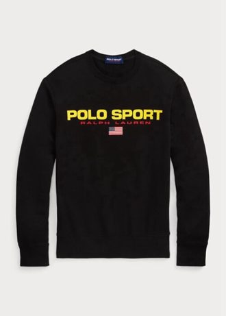 Sudadera deportiva de polar Ralph Lauren Polo negra para hombre