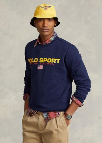 Sudadera deportiva de polar Ralph Lauren Polo para hombre en color azul marino