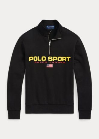 Sudadera deportiva de polar Ralph Lauren Polo para mujer, color negro
