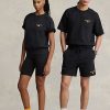 Sudadera deportiva Ralph Lauren Polo de manga corta negra para mujer Sudadera deportiva Ralph Lauren Polo de manga corta negra para mujer