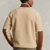 Sudadera híbrida Ralph Lauren con cremallera de un cuarto para hombre, color marrón Sudadera híbrida Ralph Lauren con cremallera de un cuarto para hombre, color marrón