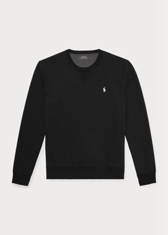 Sudadera negra de punto doble Ralph Lauren para hombre