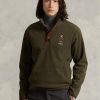 Sudadera polar cepillada Ralph Lauren Polo Bear para hombre en color oliva Sudadera polar cepillada Ralph Lauren Polo Bear para hombre en color oliva