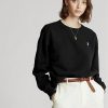 Sudadera polar Ralph Lauren negra para mujer Sudadera polar Ralph Lauren negra para mujer