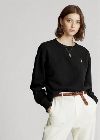Sudadera polar Ralph Lauren negra para mujer