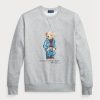Sudadera polar Ralph Lauren Polo Bear gris para hombre