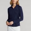 Sudadera Ralph Lauren azul marino con cremallera de un cuarto para mujer Sudadera Ralph Lauren azul marino con cremallera de un cuarto para mujer