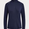 Sudadera Ralph Lauren azul marino con cremallera de un cuarto para mujer Sudadera Ralph Lauren azul marino con cremallera de un cuarto para mujer