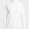 Sudadera Ralph Lauren blanca con cremallera de un cuarto para mujer Sudadera Ralph Lauren blanca con cremallera de un cuarto para mujer