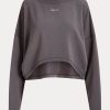 Sudadera Ralph Lauren de polar elástico extragrande en gris oscuro para mujer Sudadera Ralph Lauren de polar elástico extragrande en gris oscuro para mujer