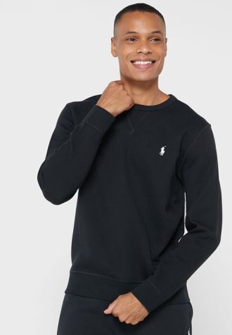 Sudadera Ralph Lauren Essential negra para hombre