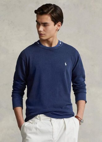 Sudadera Ralph Lauren Spa Terry para hombre en azul marino