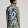 Sudadera Ralph Lauren verde con cremallera de un cuarto para mujer Sudadera Ralph Lauren verde con cremallera de un cuarto para mujer