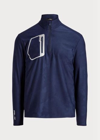 Sudadera tipo jersey de jacquard con estampado de camuflaje de corte clásico de Ralph Lauren Golf en azul marino para hombre
